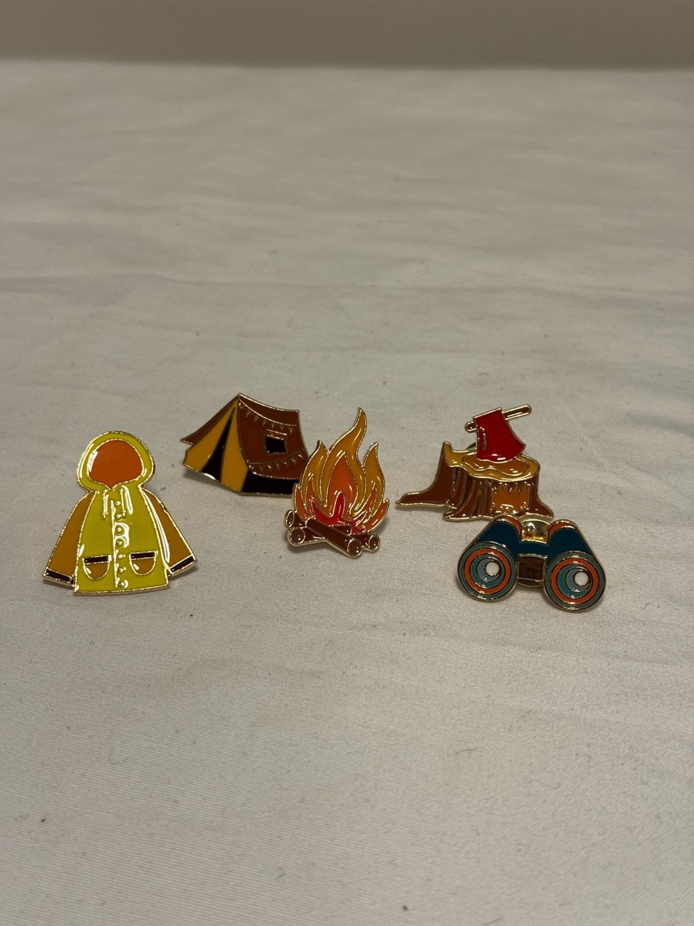Set of 5 Metal Lapel/Hat Pins Camping Hiking Outdoors